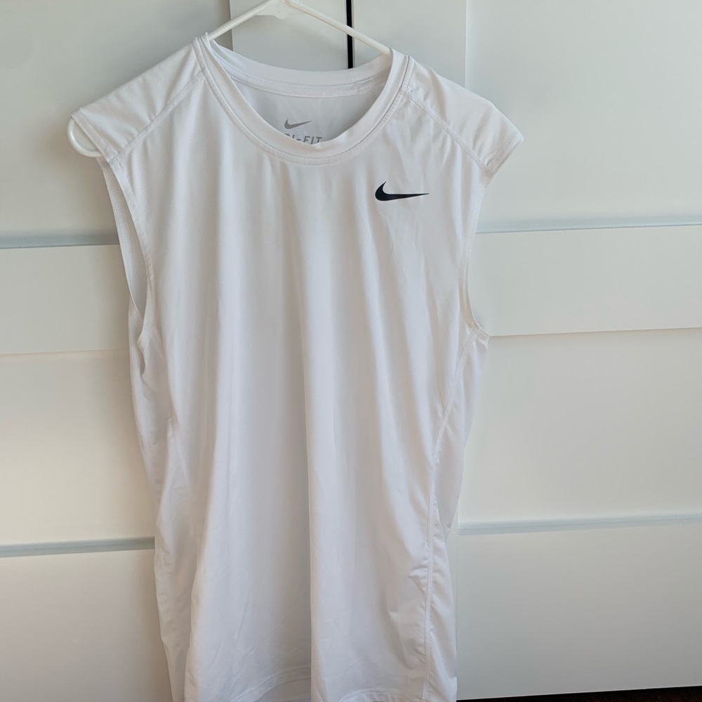 Nike Pro Combat White Tank Top